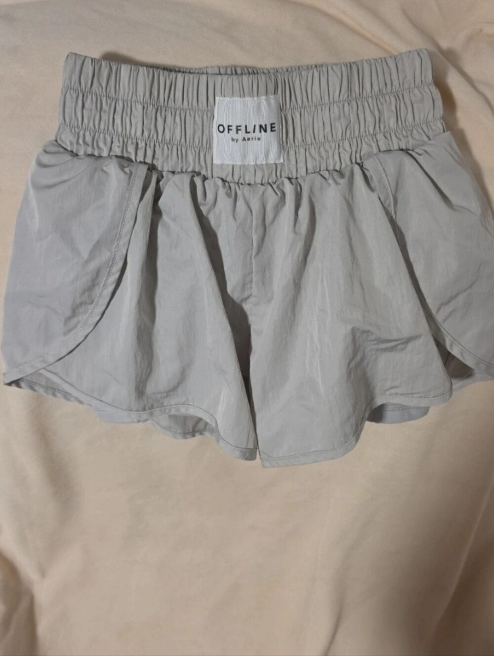 aerie OFFLINE Light Gray Athletic Running Shorts